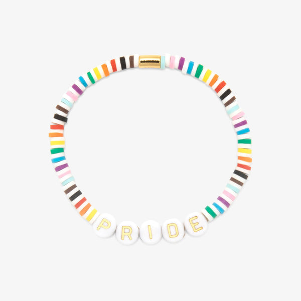 pura vida Pride Letter Bead Stretch Bracelet
