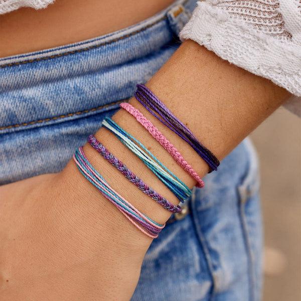 Pura Vida Purple Sunset Friendship 5 Pack