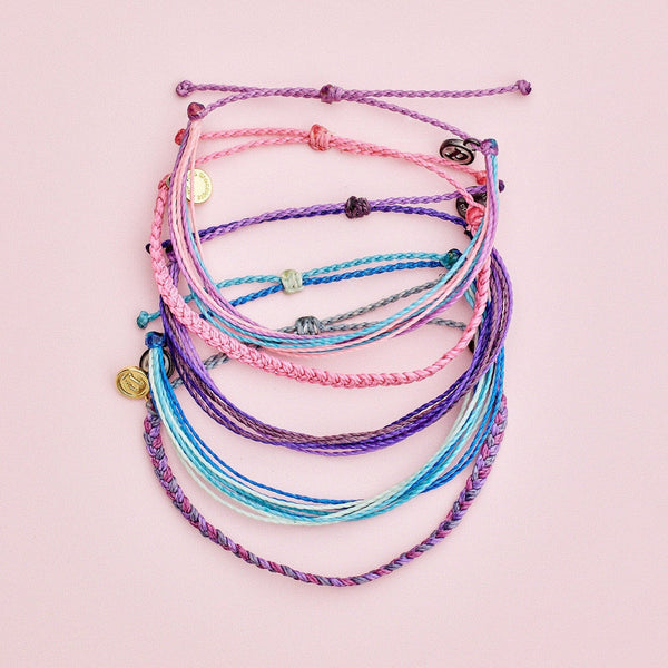 Pura Vida Purple Sunset Friendship 5 Pack