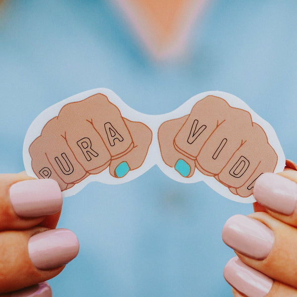 Pura Vida PV Knucks Sticker