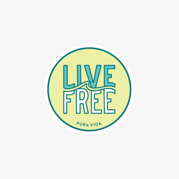 pura vida PV Live Free Sticker