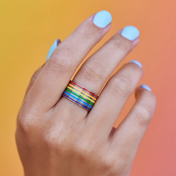 Pura Vida Rainbow Ring Stack
