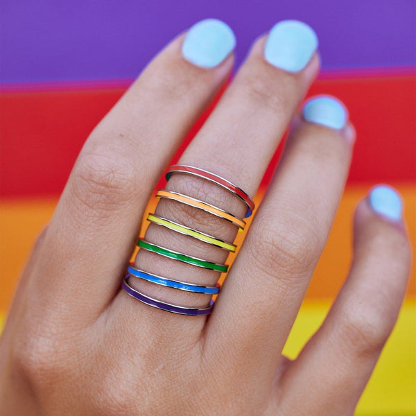 Pura Vida Rainbow Ring Stack