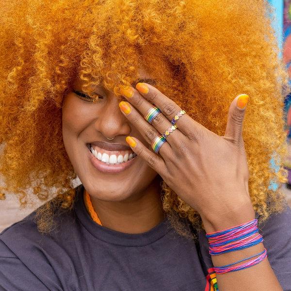 Pura Vida Rainbow Ring Stack