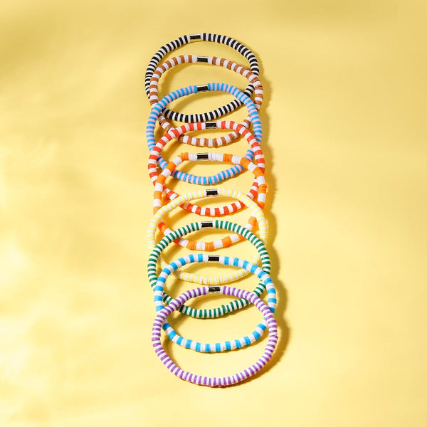 Pura Vida Rainbow Stretch Bracelet Set Of 8