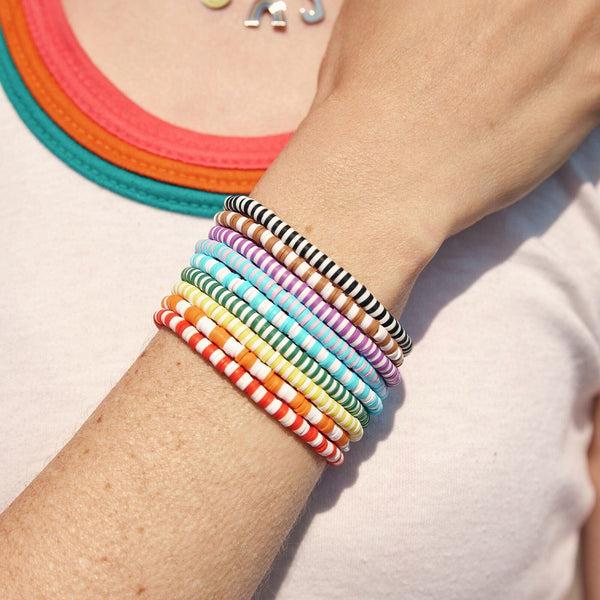 Pura Vida Rainbow Stretch Bracelet Set Of 8