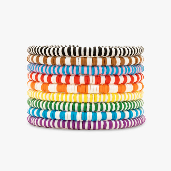 pura vida Rainbow Stretch Bracelet Set of 8