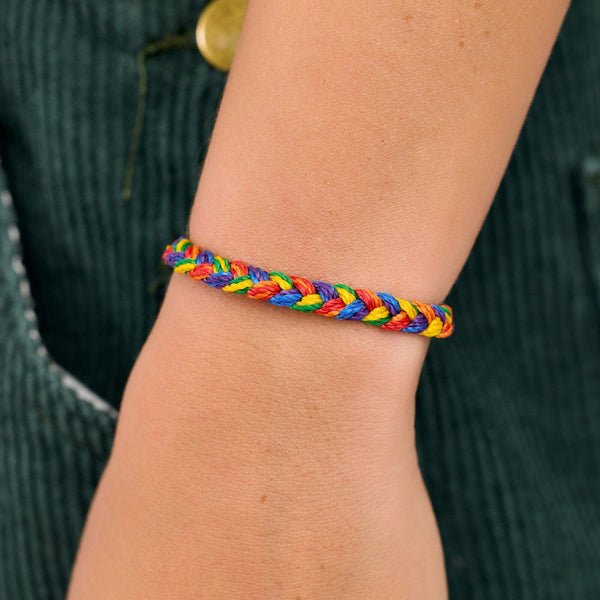 Pura Vida Rainbow Wide Braid Bracelet