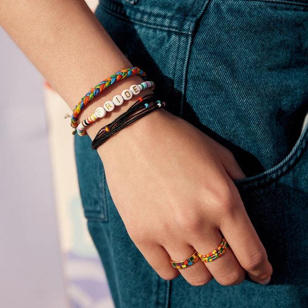 Pura Vida Rainbow Wide Braid Bracelet