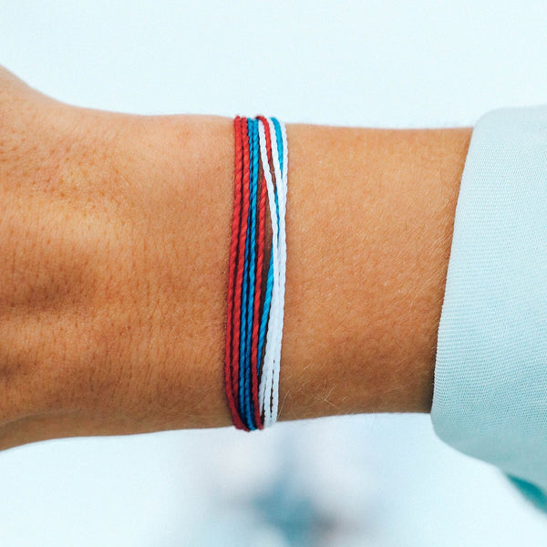 Pura Vida Red White & Blue Bracelet