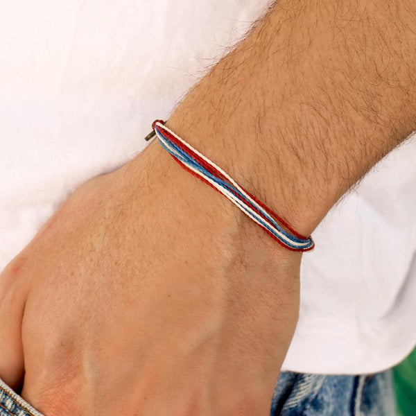 Pura Vida Red White & Blue Bracelet