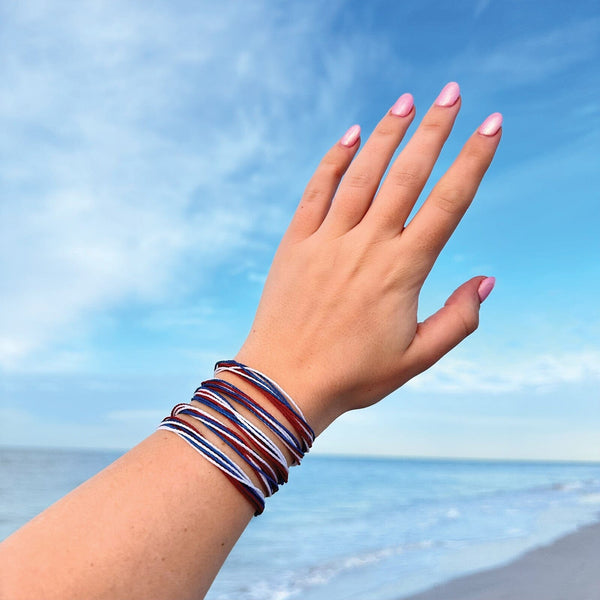 Pura Vida Red White Blue Friendship 10 Pack