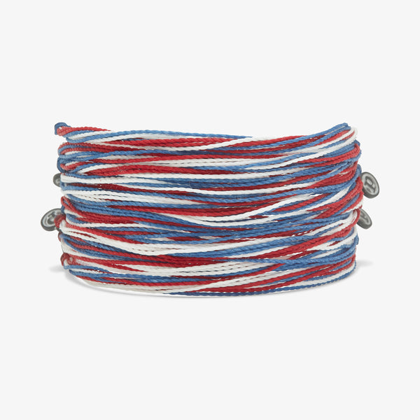 pura vida Red White Blue Friendship 10 Pack