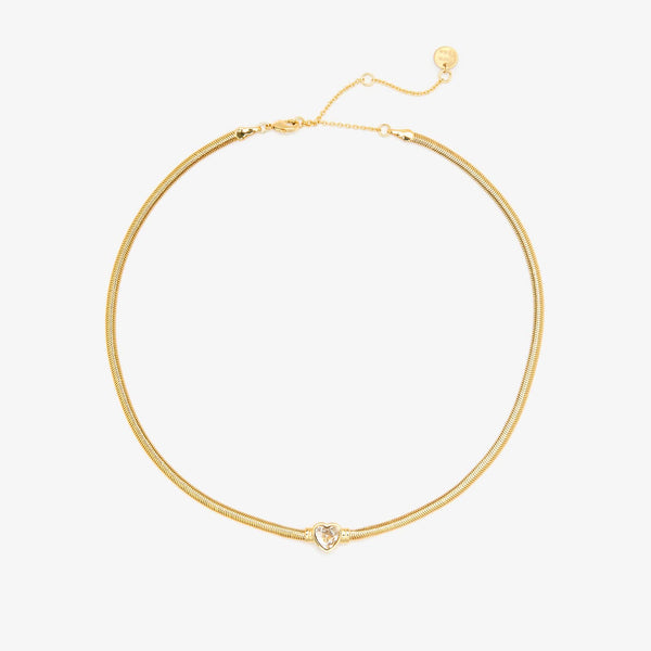 pura vida Rhinestone Heart Choker