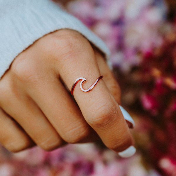 Pura Vida Rose Gold Wave Ring