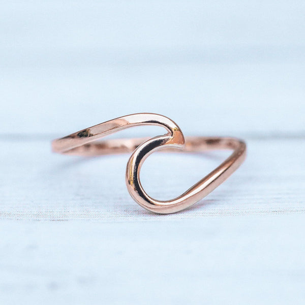 Pura Vida Rose Gold Wave Ring