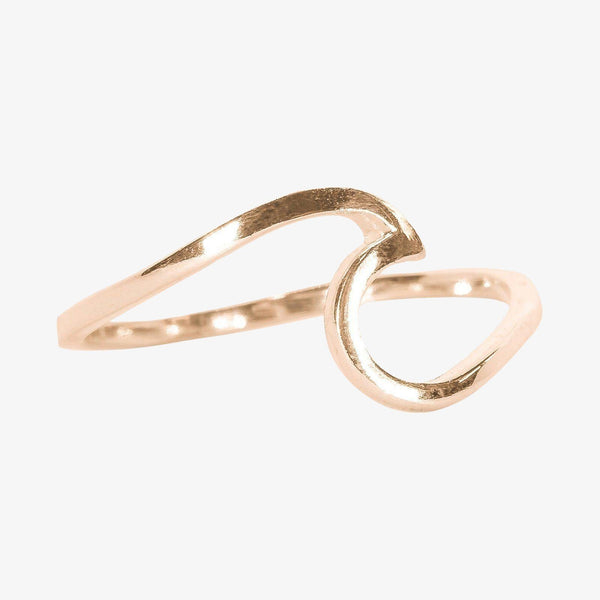 pura vida Rose Gold Wave Ring