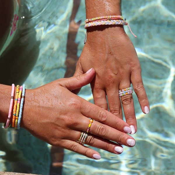 Pura Vida Sarita Mixed Seed Bead Stretch Ring