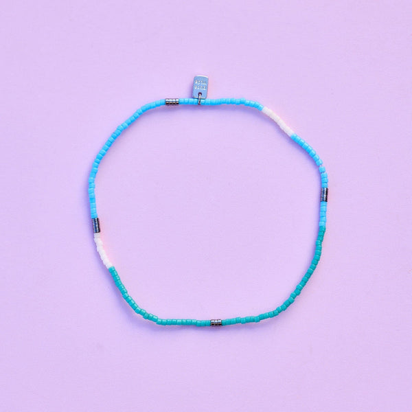 Pura Vida Seafoam Dream Stretch Anklet