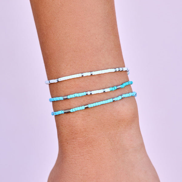 Pura Vida Seafoam Dream Stretch Bracelet Set Of 3