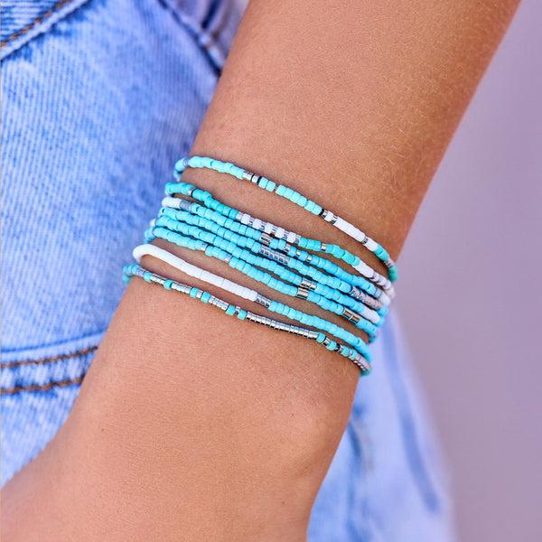 Pura Vida Seafoam Dream Stretch Bracelet Set Of 8