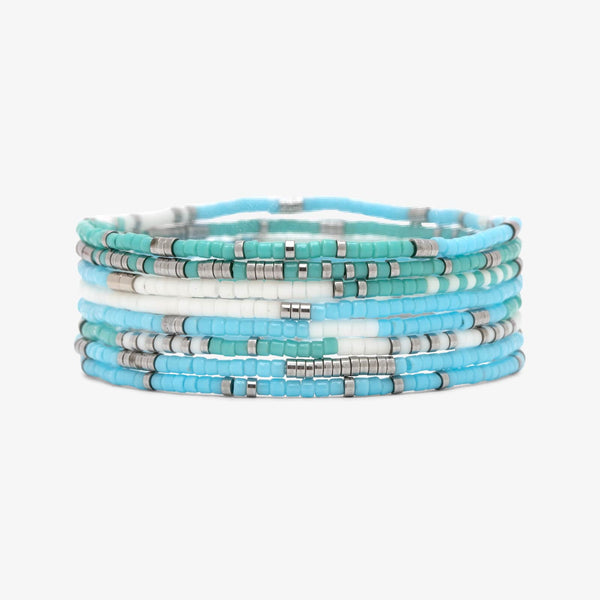 pura vida Seafoam Dream Stretch Bracelet Set of 8