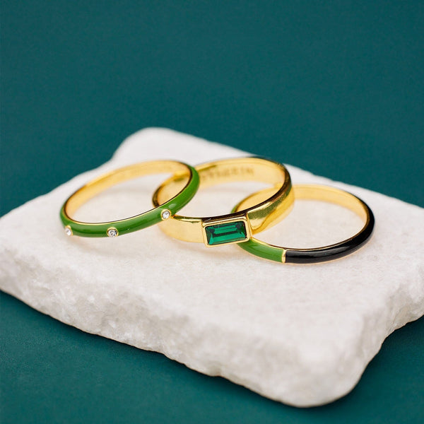 Pura Vida Slytherin™ 3 Ring Stack