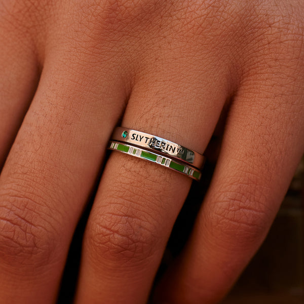 Pura Vida Slytherin™ House Ring Stack
