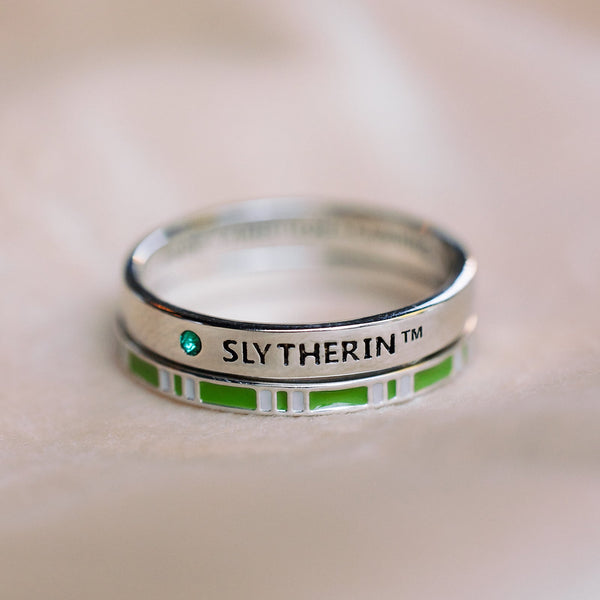 Pura Vida Slytherin™ House Ring Stack