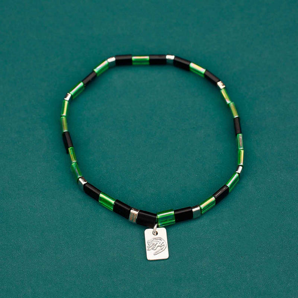 Pura Vida Slytherin™ Tile Bead Stretch Bracelet