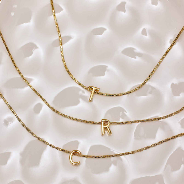 Pura Vida Snake Chain Alphabet Necklace