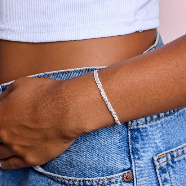 Pura Vida Snowfall Mini Braided Bracelet