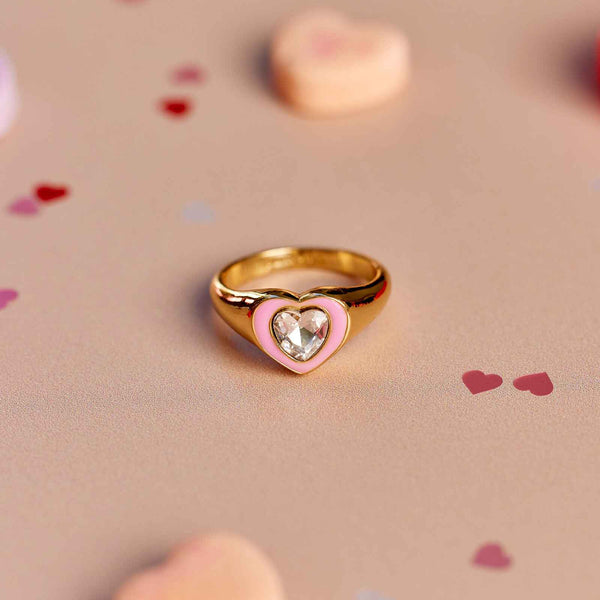 Pura Vida Stone & Enamel Heart Ring