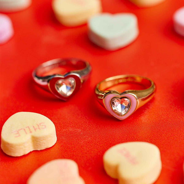 Pura Vida Stone & Enamel Heart Ring