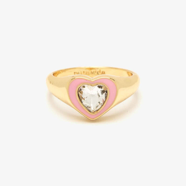 pura vida Stone & Enamel Heart Ring