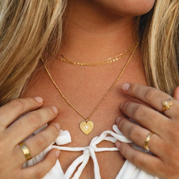 Pura Vida Sunburst Heart Necklace