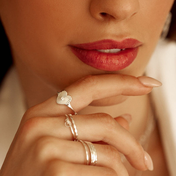 Pura Vida Sunburst Heart Ring