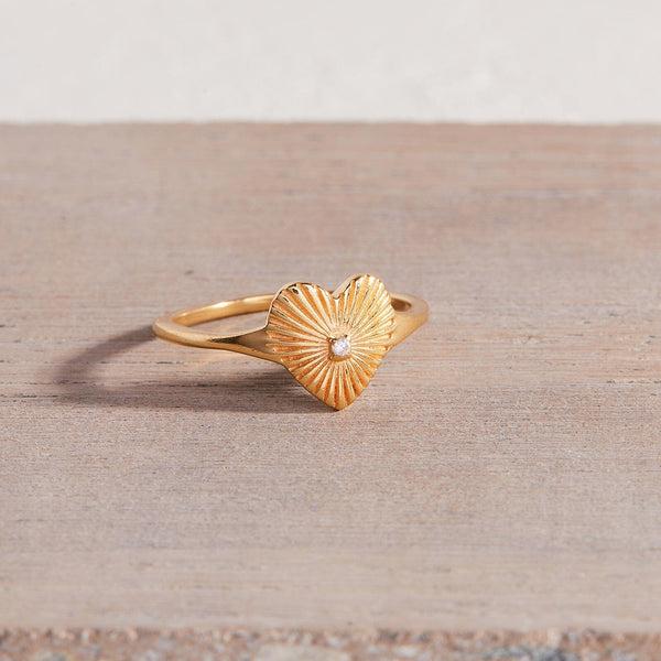 pura vida Sunburst Heart Ring