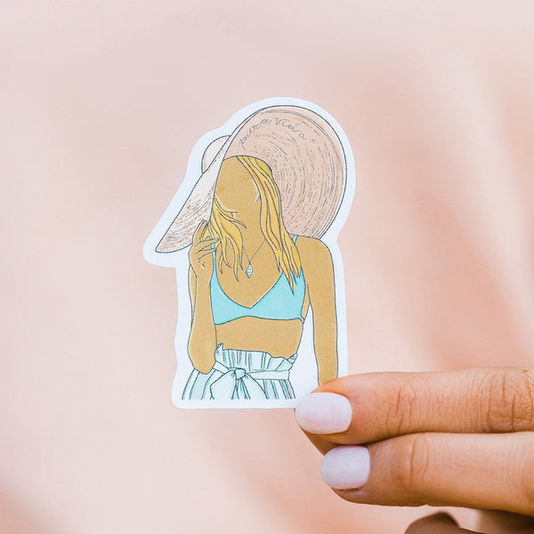 Pura Vida Sunhat Vibes Sticker