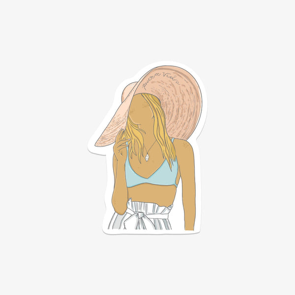 pura vida Sunhat Vibes Sticker