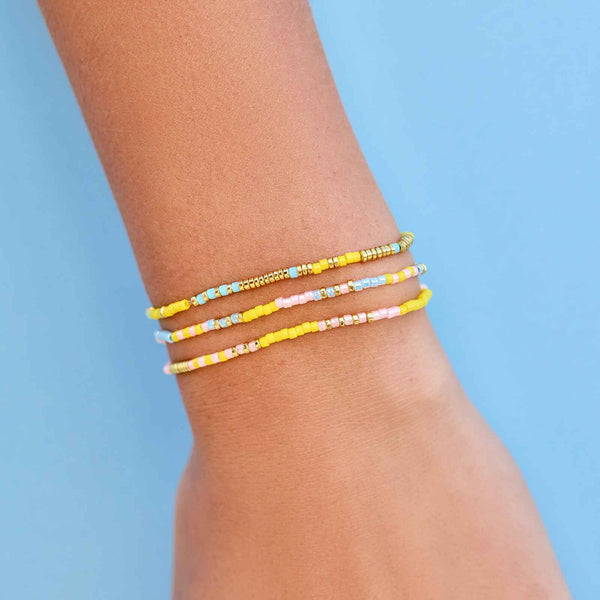 Pura Vida Sunset Beach Stretch Bracelet Set Of 3