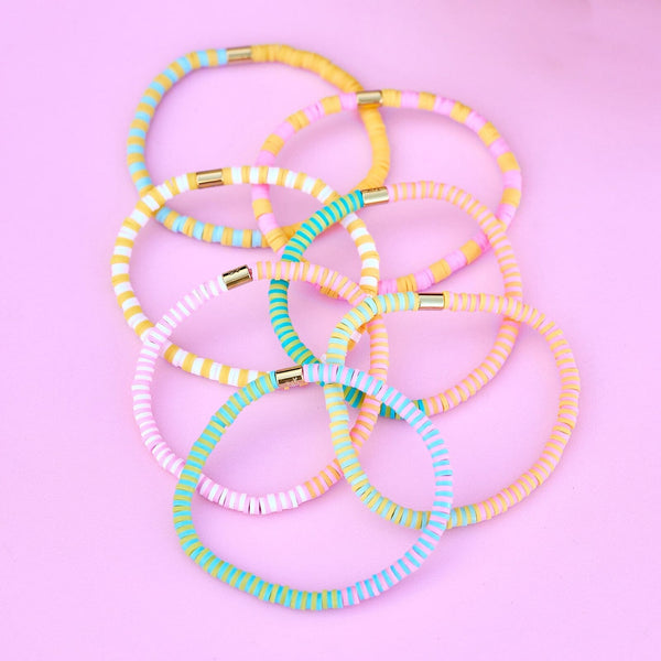 Pura Vida Sunset Beach Stretch Bracelet Set Of 8