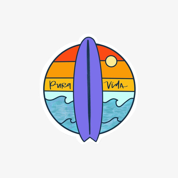 pura vida Surf Check Sticker