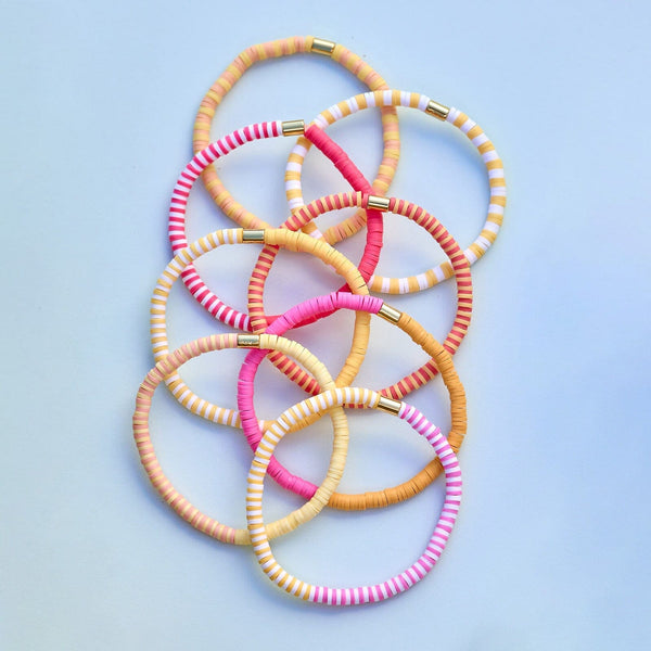 Pura Vida Warm Breeze Stretch Bracelet Set Of 8