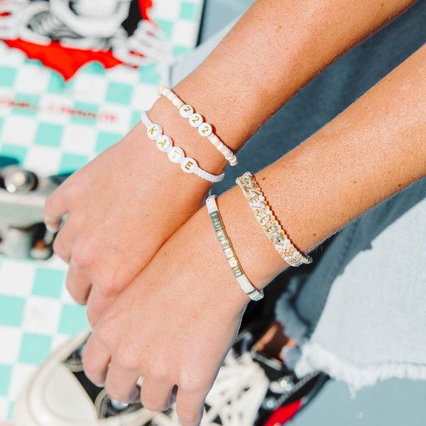 Pura Vida White Alphabet Bead Bracelet
