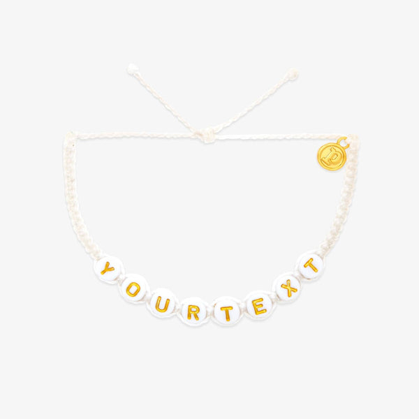 pura vida White Alphabet Bead Bracelet