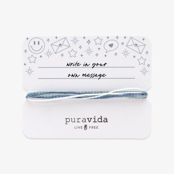 pura vida Write Your Own Bracelet Card