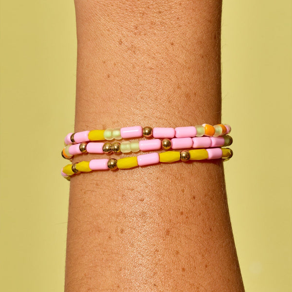 Pura Vida Sarita Mixed Seed Bead Stretch Bracelet Set Of 3