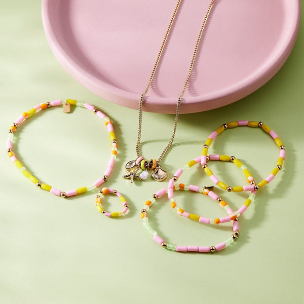 Pura Vida Sarita Mixed Seed Bead Stretch Bracelet Set Of 3