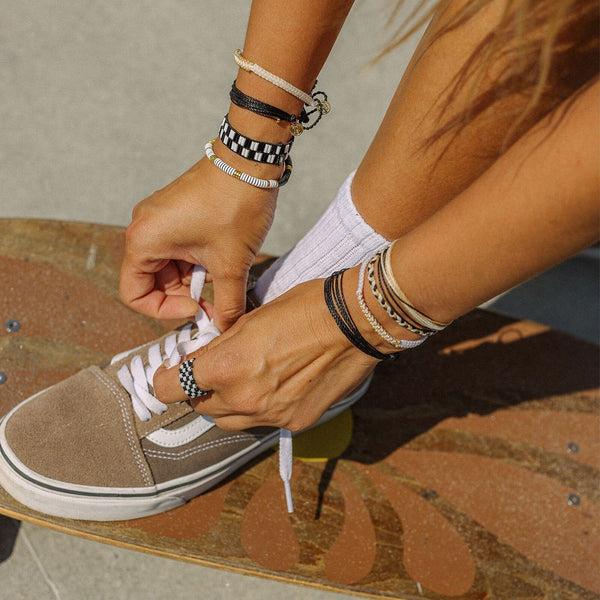 Pura Vida The Skatepark Project Mini Braided Bracelet